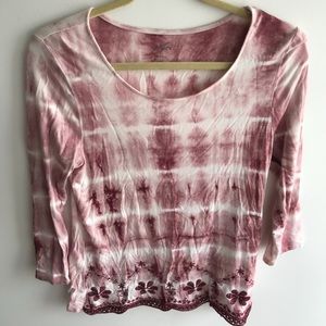 Red tie-dye top NEVER WORN